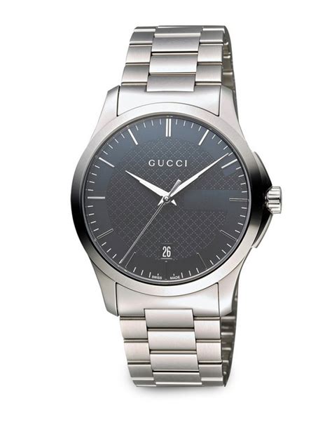 gucci timeless men's stainless steel watch|stainless steel Gucci ladies watches.